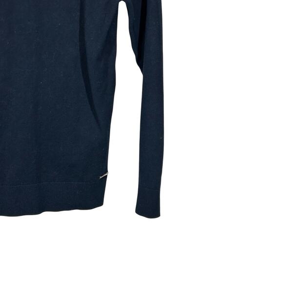 Tommy Hilfiger Stella Navy Blue Turtleneck Sweater XS Button Cuff Y2K - Picture 5 of 12